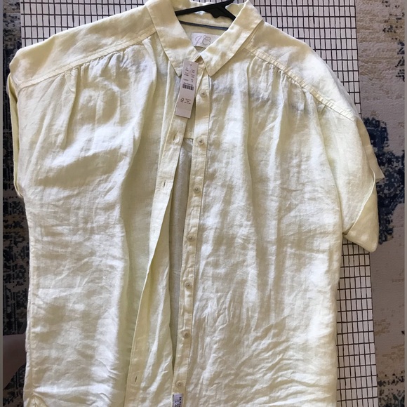 Jcrew NWT Medium Relaxed-fit short-sleeve Baird McNutt Irish linen shirt - Picture 6 of 10